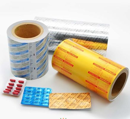 Stagnola di alluminio della bolla di Pharma ricoperta oro per l'imballaggio della medicina