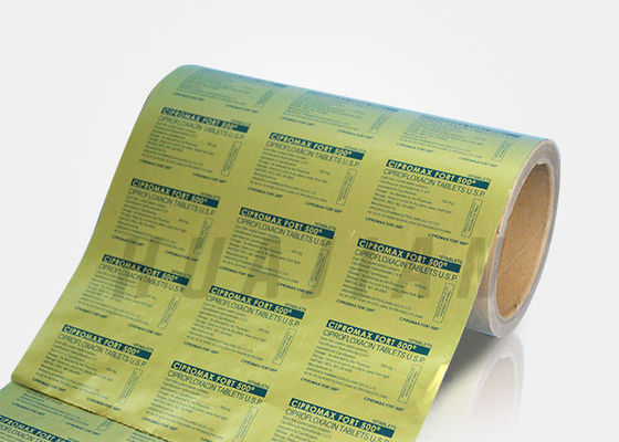 Rotolo farmaceutico del di alluminio dell'oro delle pillole 750mm delle compresse della capsula